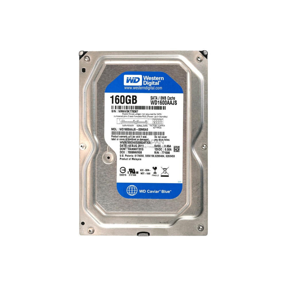 WD1600AAJS WD HARD DRIVE 160GB 7.2K 6G SATA 3.5 LFF